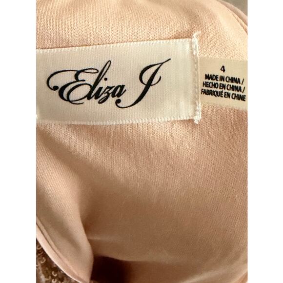 Eliza J Gold Sequin Halter Midi Dress Open Back Evening Party Dress - Picture 8 of 8